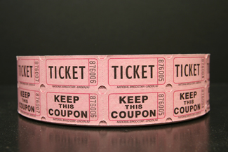 Pink Bristol Double Roll Tickets Raffles, tickets, rolls, 50/50